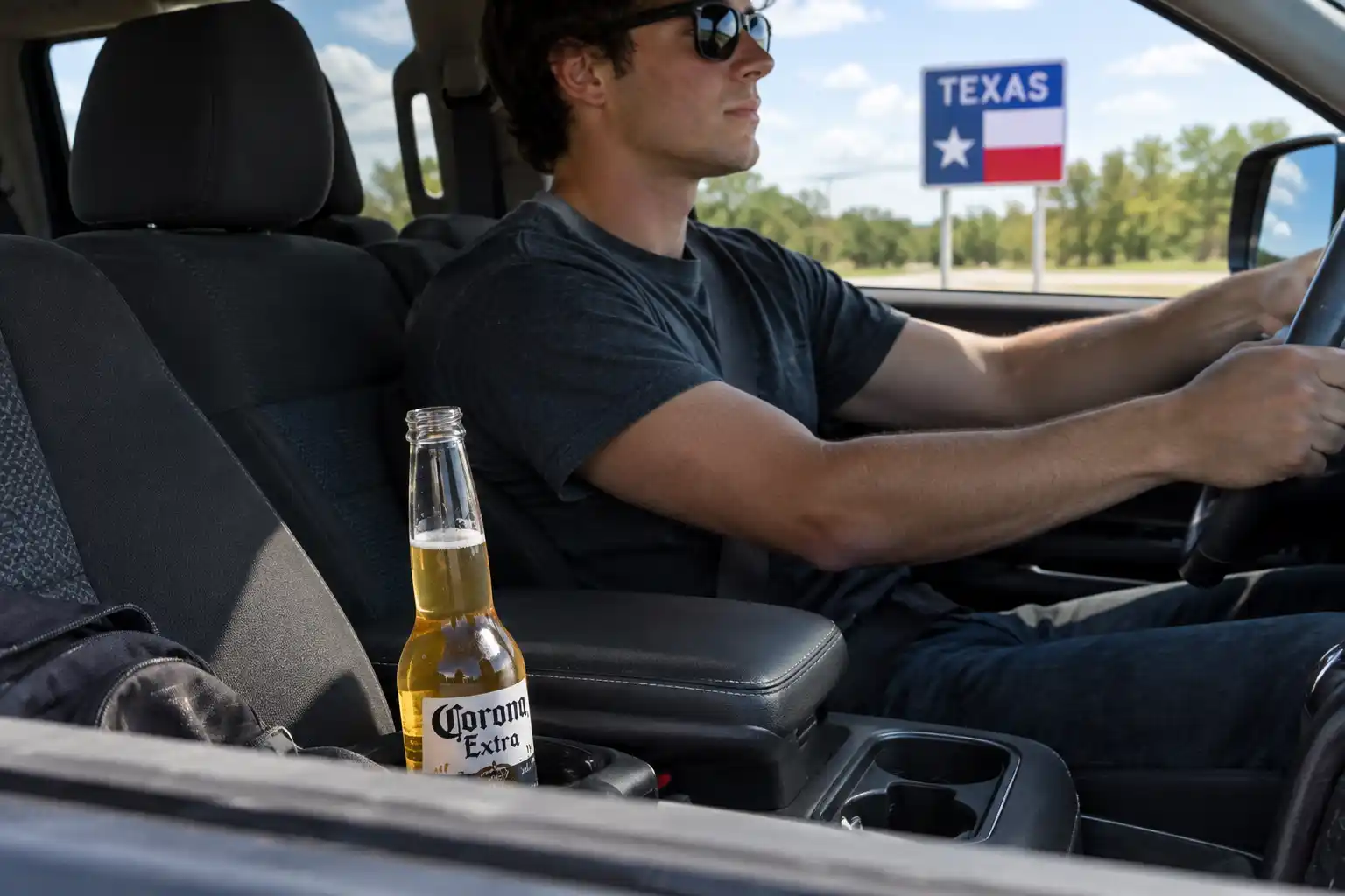 Open container of alcohol in a vehicle passenger area