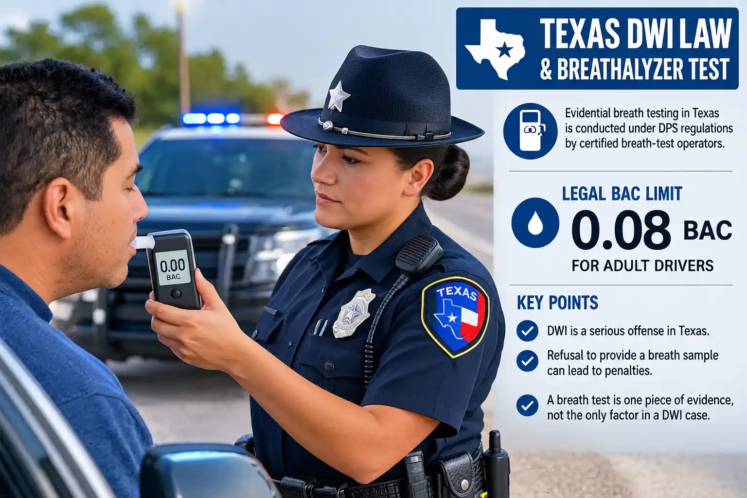 Breathalyzer test and Texas DWI law information