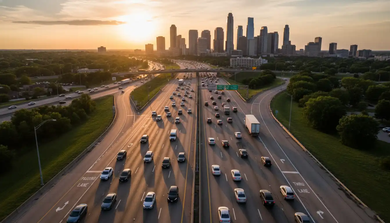 Multi-lane highway