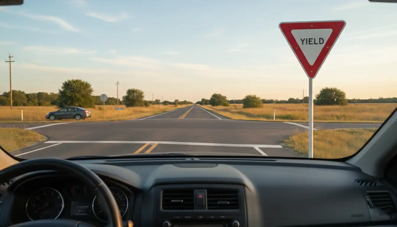 Yield sign red triangle