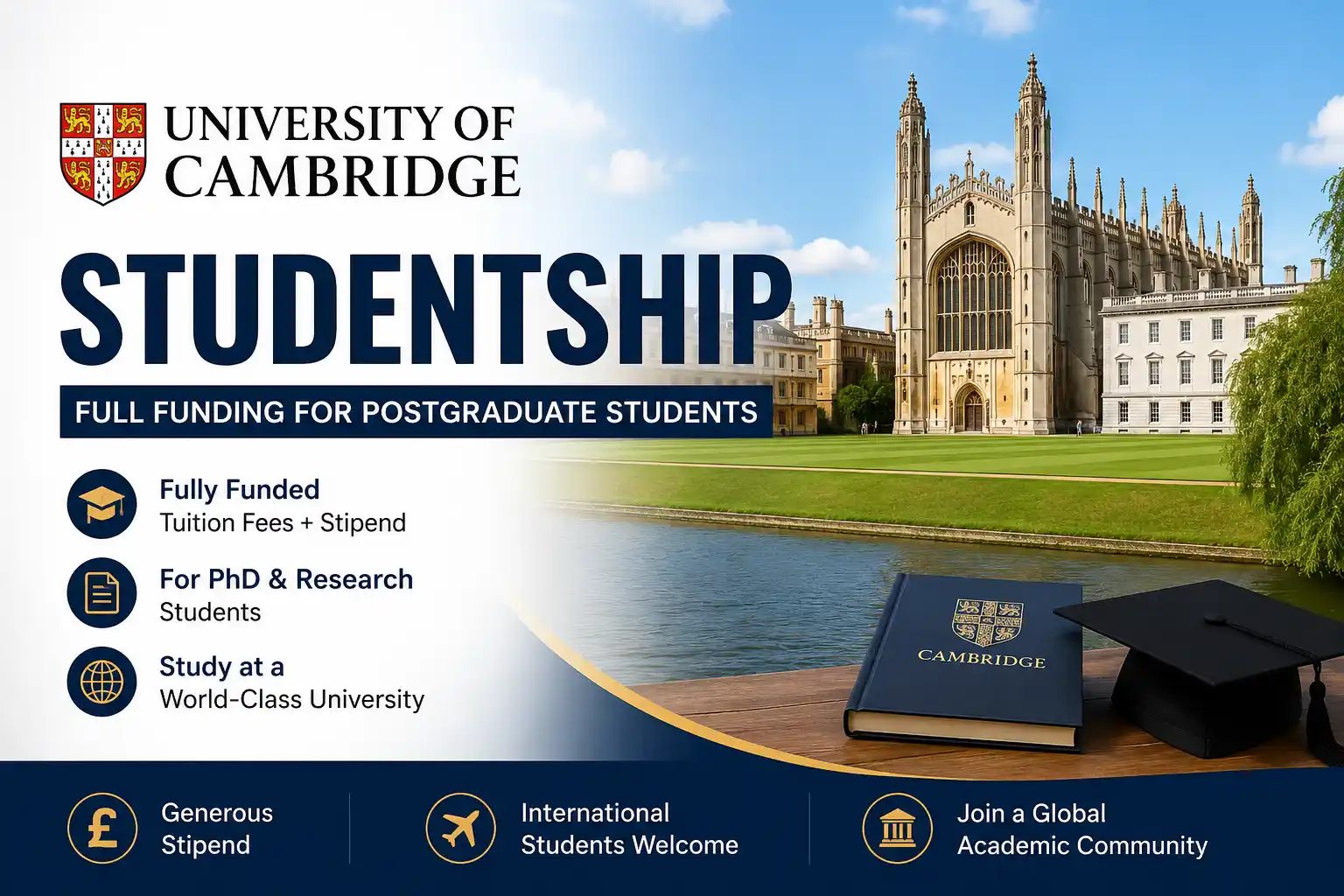 University of Cambridge Studentship - Fully Funded PhD Opportunities