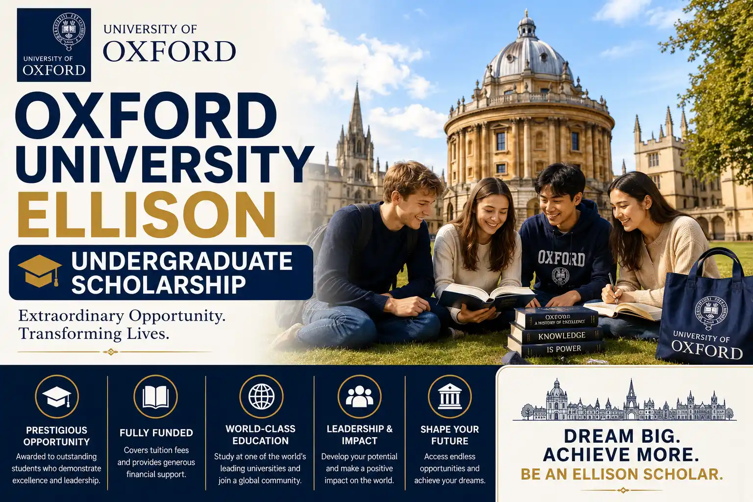 Oxford University Ellison Undergraduate Scholarship