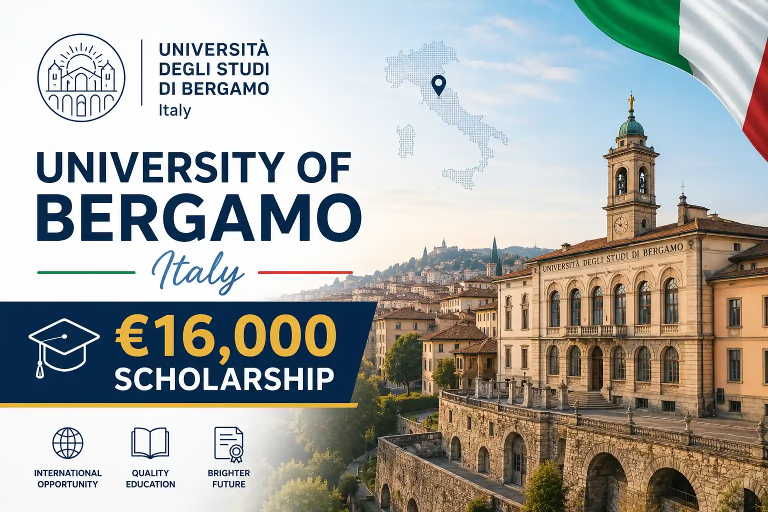 University of Bergamo €16,000 Top International Student Scholarship