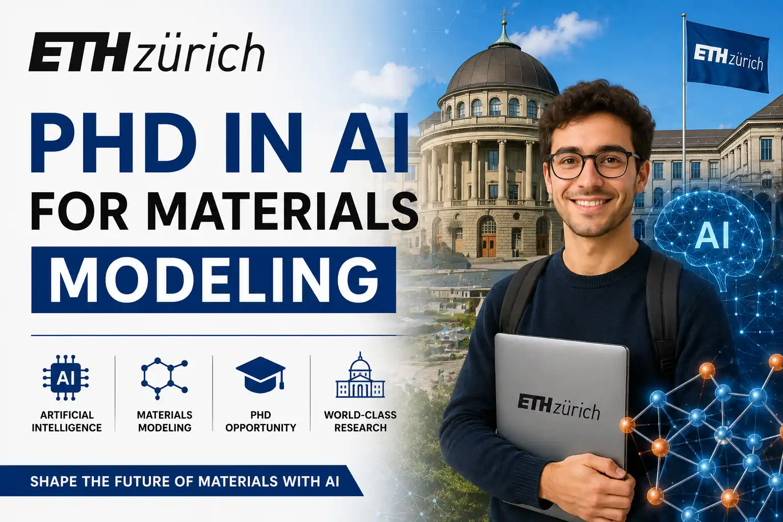 ETH Zurich PhD Scholarship in AI for Materials Modeling