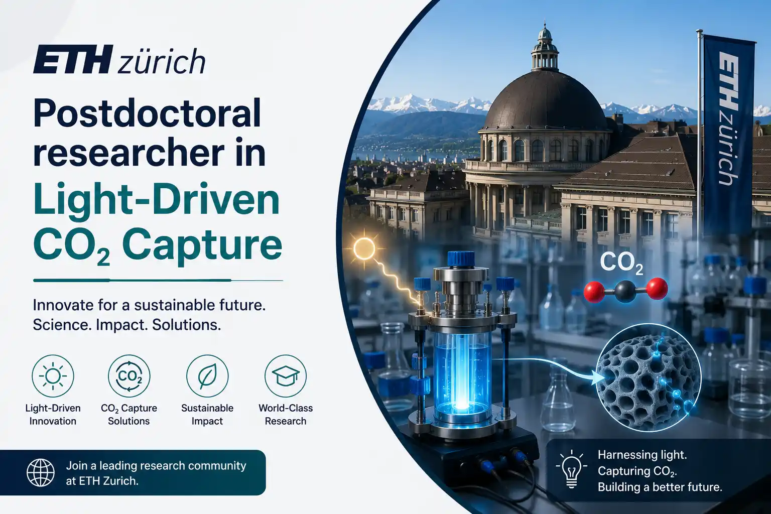 ETH Zurich Postdoctoral Scholarship - Light-Driven CO₂ Capture