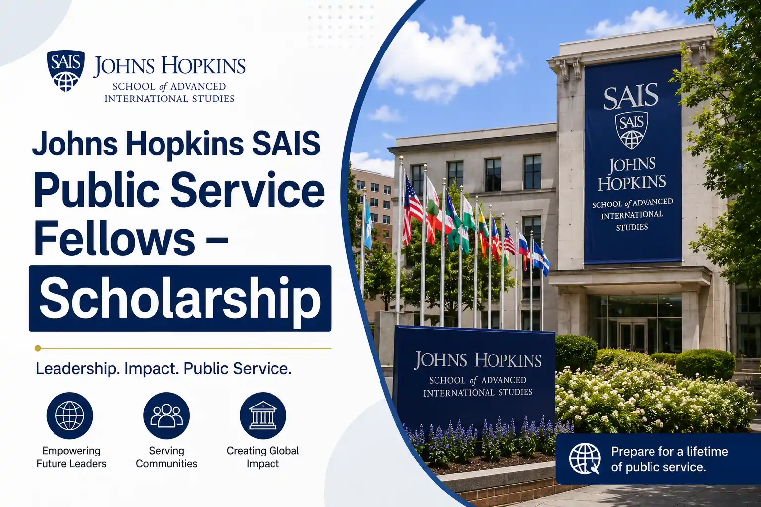 Johns Hopkins SAIS Public Service Fellows Scholarship - Washington DC