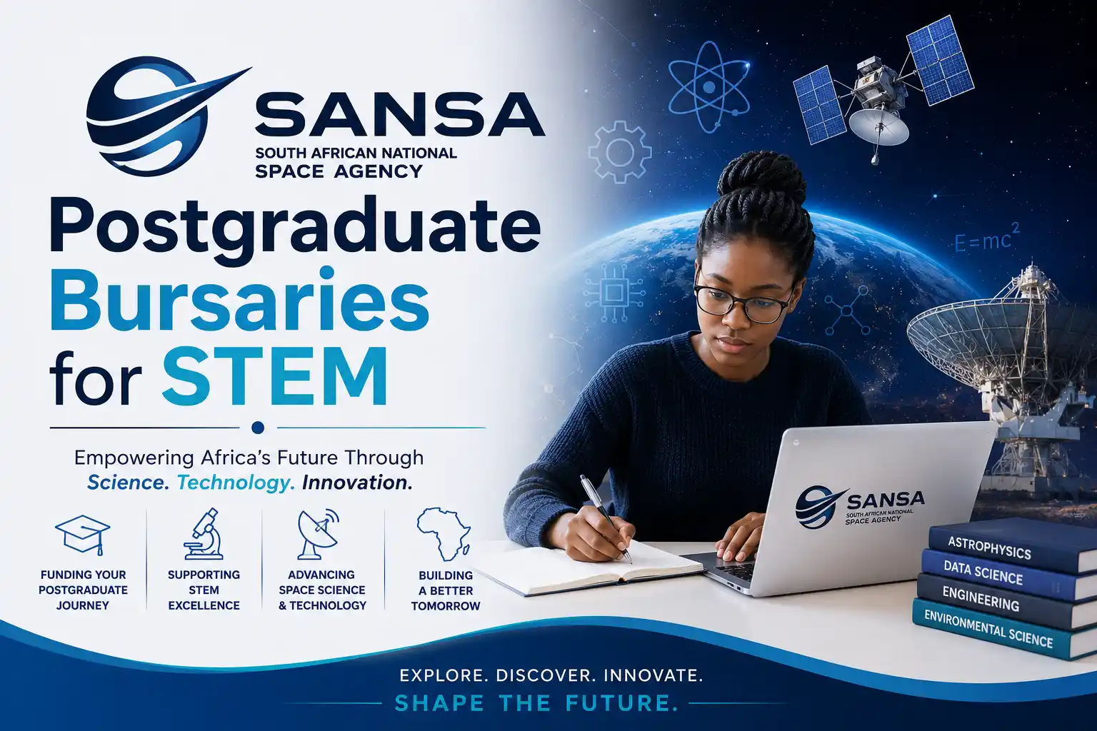 SANSA Postgraduate Bursaries for STEM - South African Space Agency
