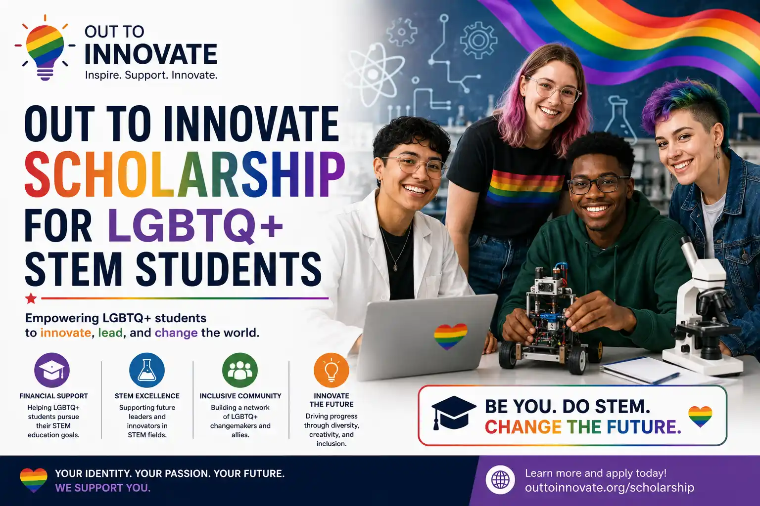 Out To Innovate Scholarship for LGBTQ+ STEM Students