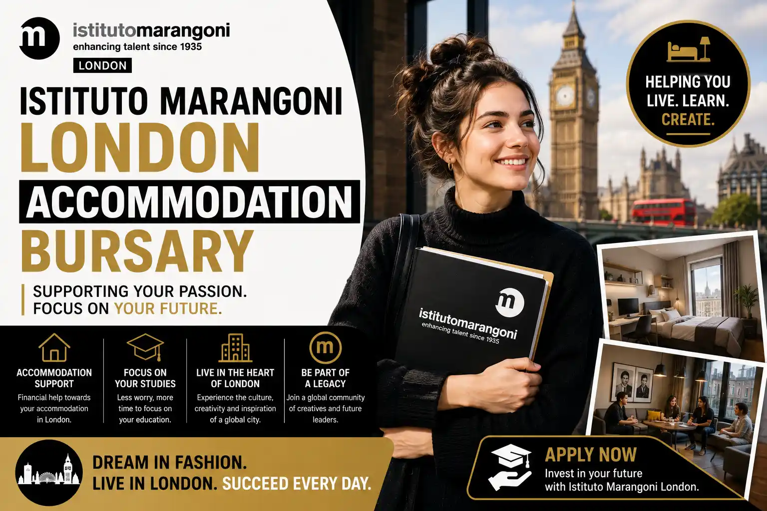 Istituto Marangoni London Accommodation Bursary - Study Fashion and Design in London