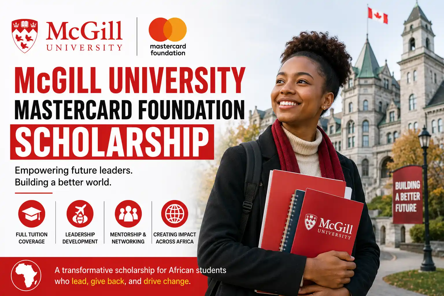 McGill University Mastercard Foundation Scholarship - African Students