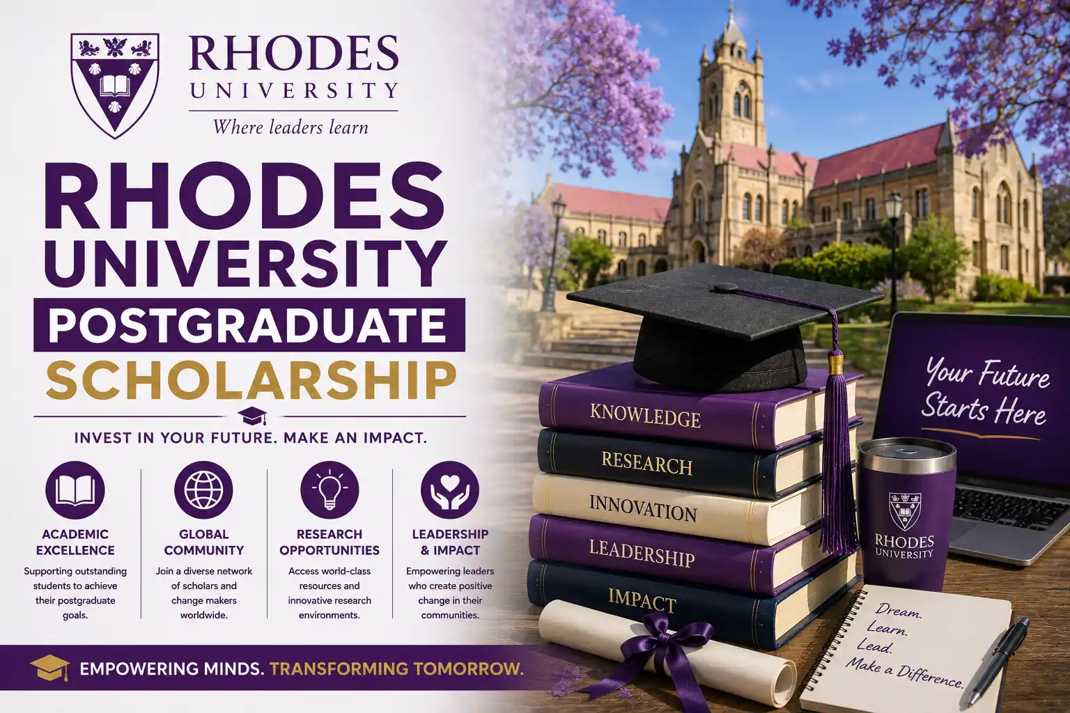 Rhodes University Postgraduate Scholarship - Honours, Masters, PhD