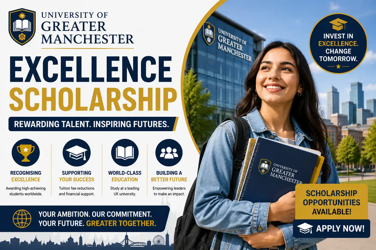 University of Greater Manchester Excellence Scholarships - Study in the UK