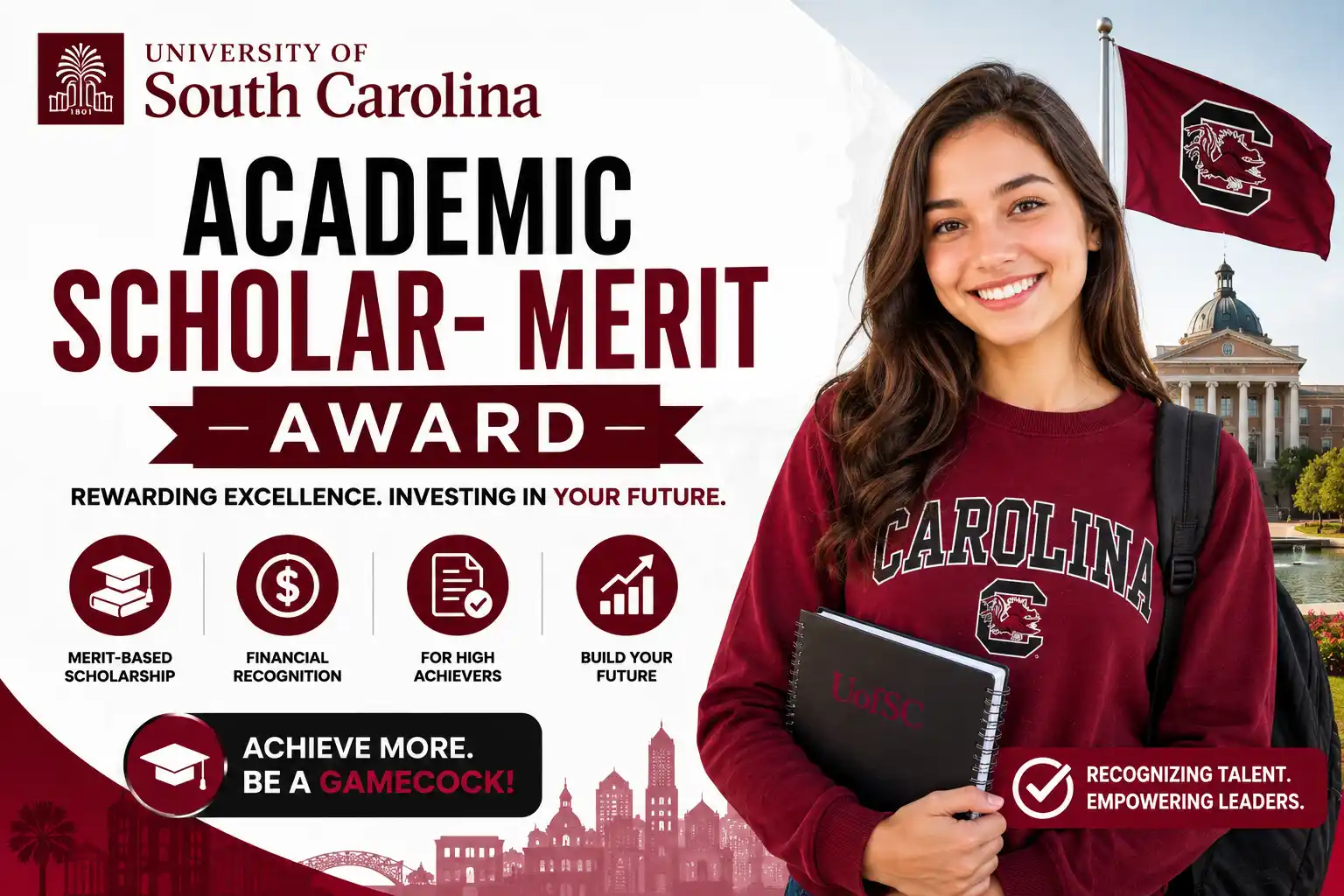 Academic Scholar- Merit Award at University of South Carolina