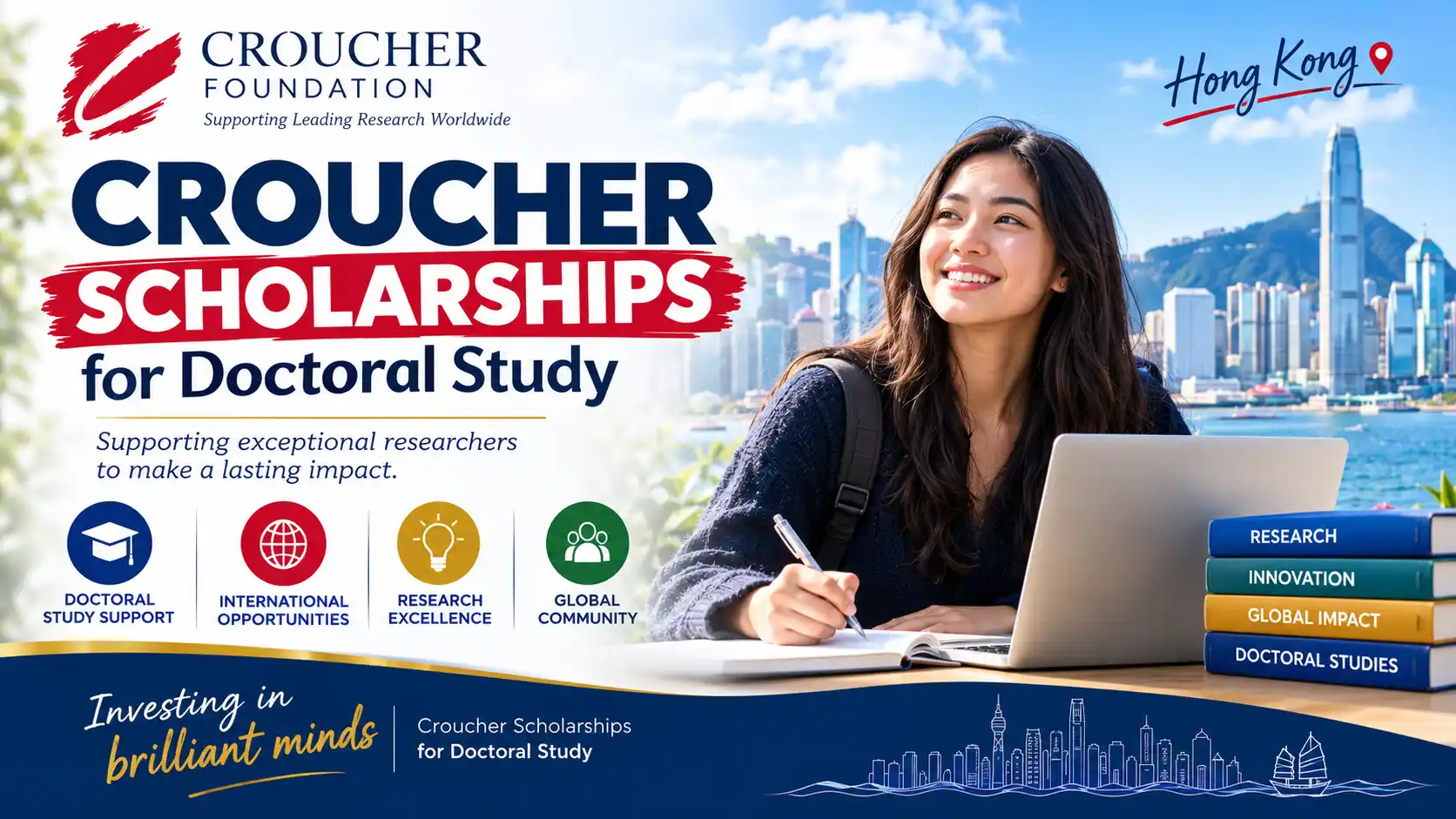 Croucher Scholarships for Doctoral Study - Full Tuition + USD38,850 Stipend