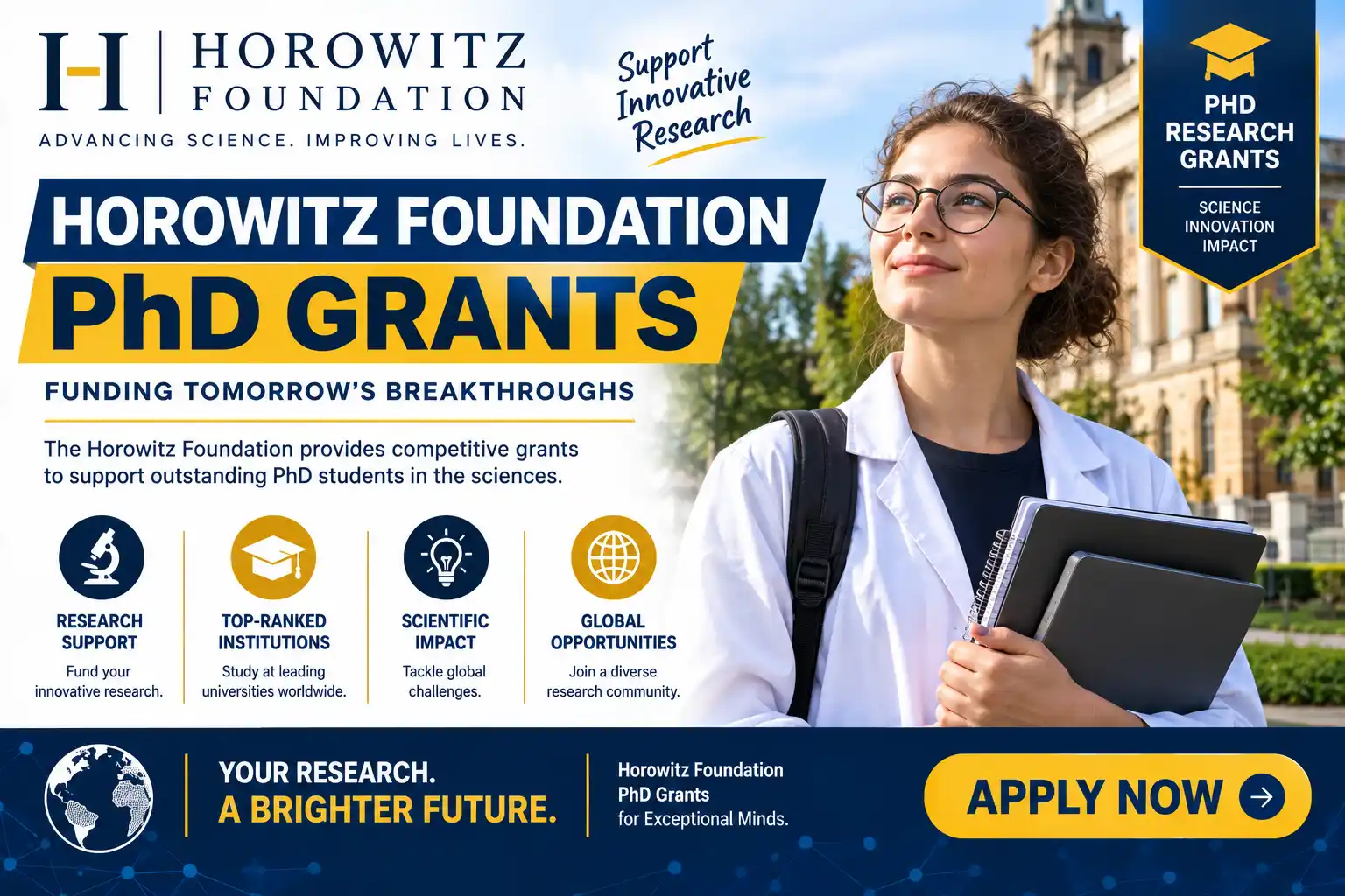 Horowitz Foundation PhD Scholarship - $10,000 Dissertation Research Grant